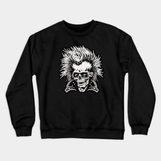 Punk Rocker Skull Crewneck Sweatshirt